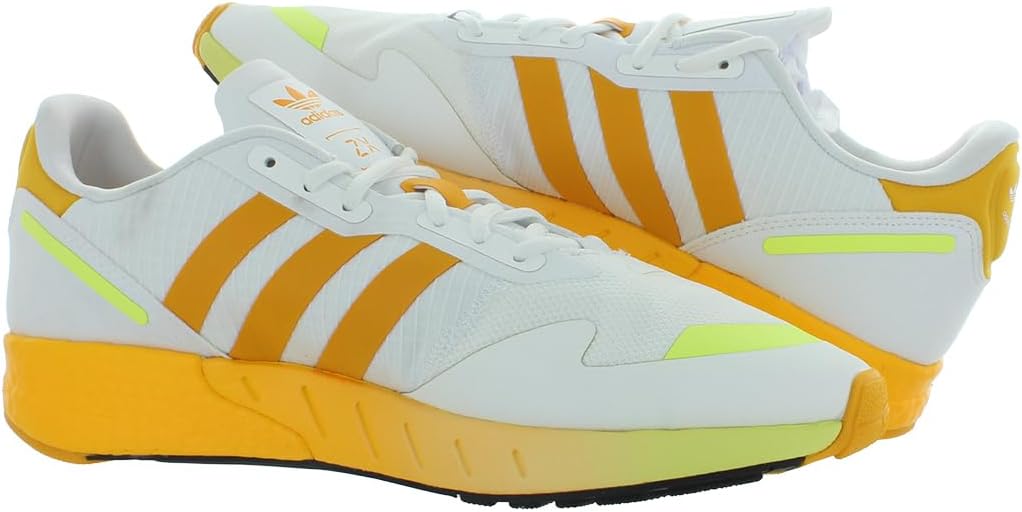 Мужские кроссовки adidas ZX 1K Boost, белый/желтый/золотой — фото 4