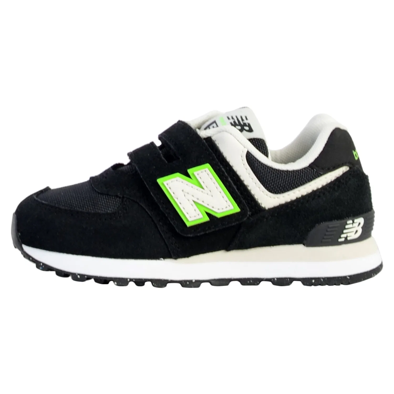 Детские кроссовки для мальчиков с липучками 574 Hook and Loop New Balance, Black