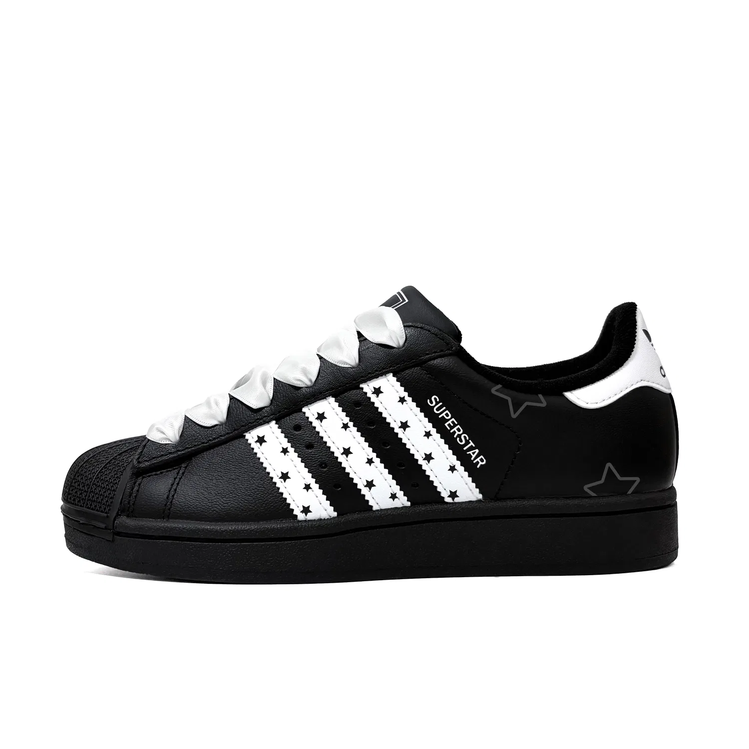 Детские кеды для скейтбординга из кожи, Adidas Originals Superstar 2, Black