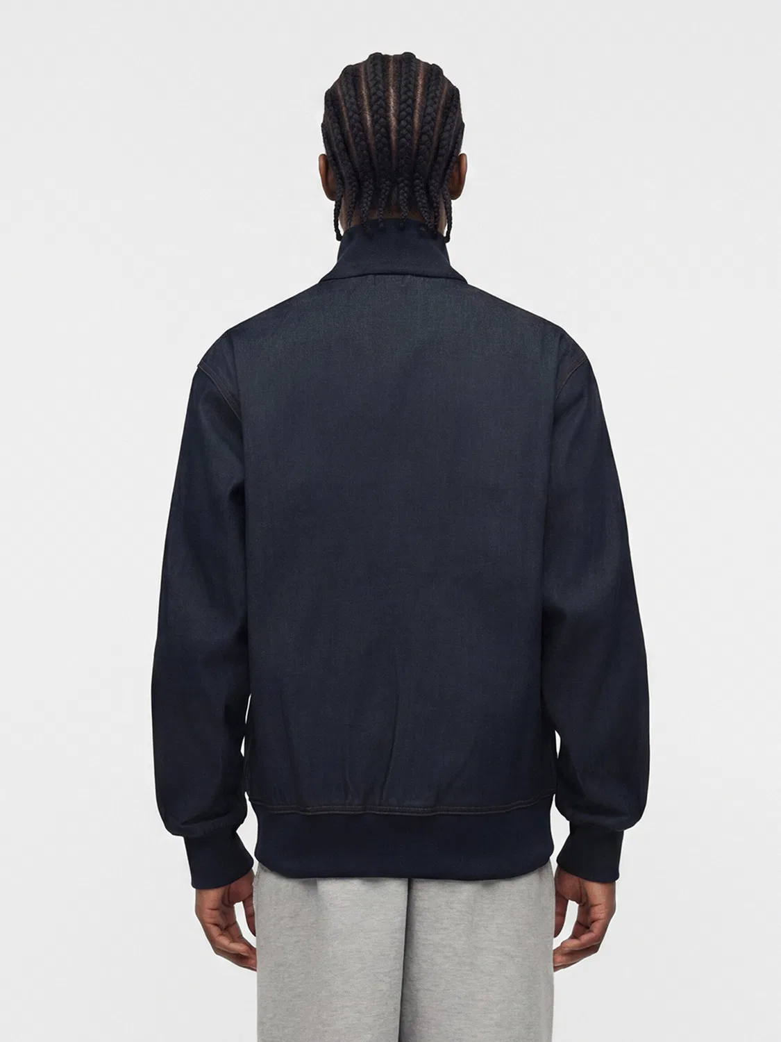 Джинсовая куртка Adidas Originals Between-Season Jacket Firebird Adicolor в дымчато-синем и темно-синем цветах — фото 4