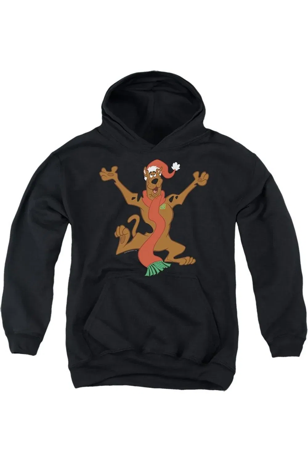 Детское худи для мальчиков с принтом Scooby Doo Christmas Hugs Gildan, черный