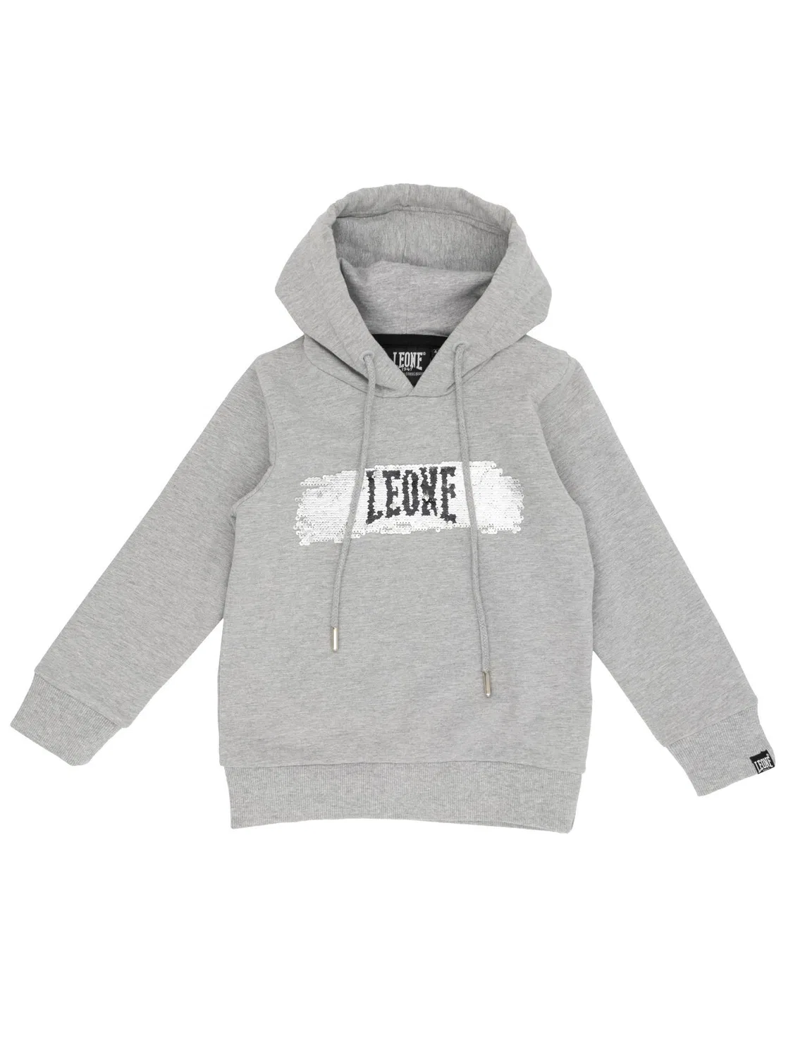 Детское худи для девочек с принтом Super Grey Leone 1947 Apparel, Grau