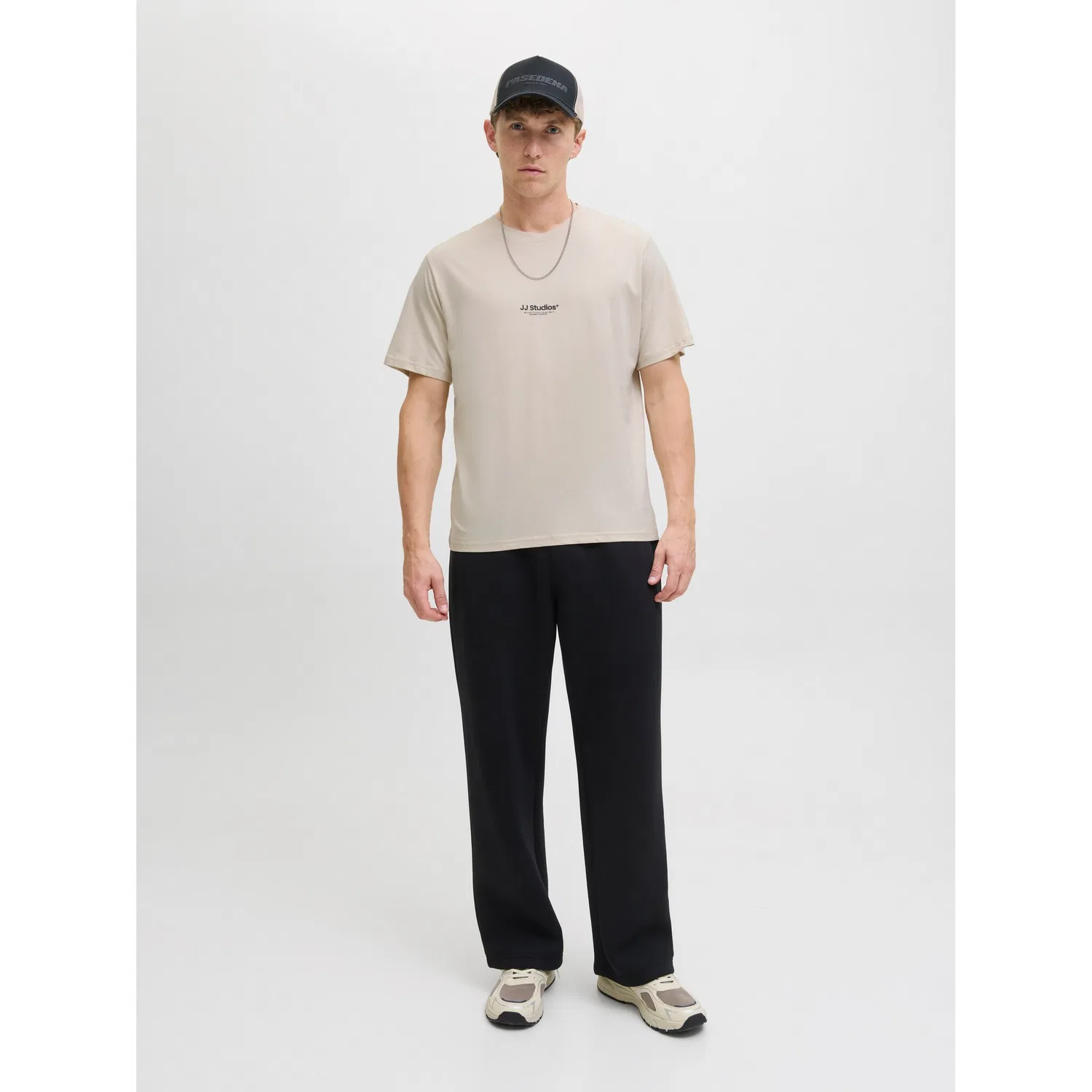 Детская хлопковая футболка с круглым вырезом Jack & Jones, Moonbeam — фото 4