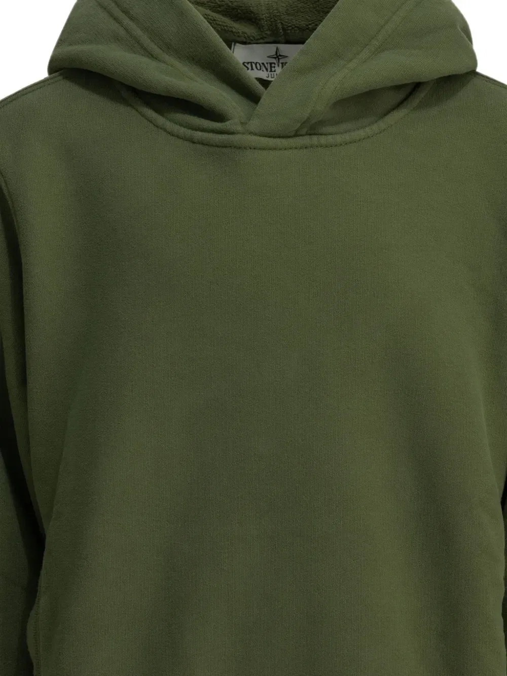 Худи с нашивкой-логотипом Stone Island Junior, зеленый — фото 3