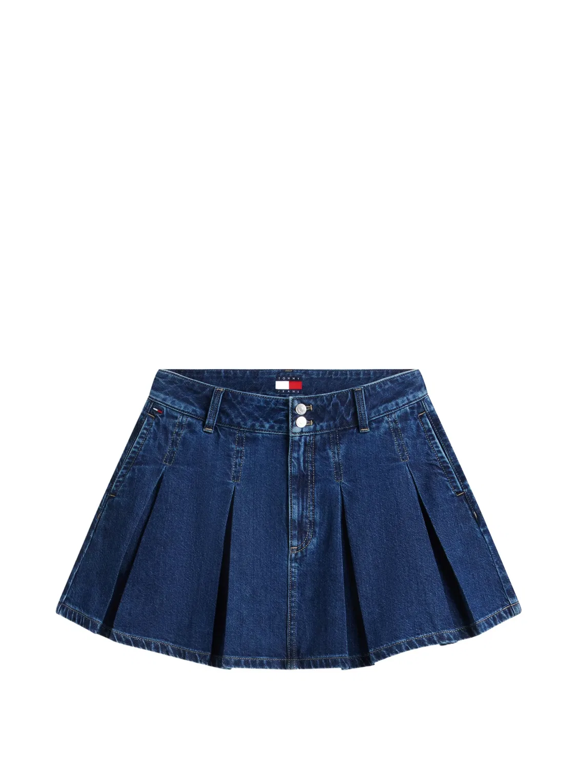 Плиссированная мини-юбка Tommy Hilfiger, синий