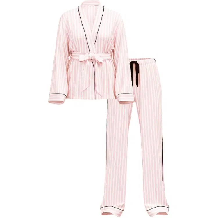 Женский комплект пижамы из фланели с длинным рукавом Flannel Wrap Long Pajama Set, Victoria's Secret, Pink