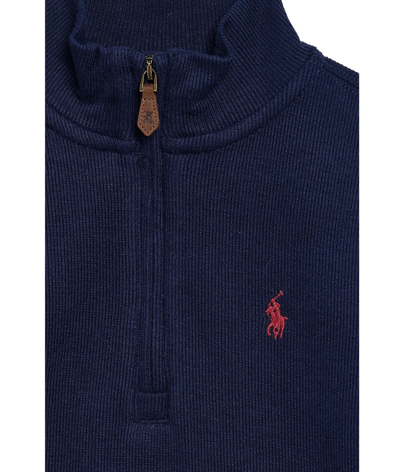 Пуловер Estate-Rib с застежкой-молнией на четверть длины (для малышей/детей младшего возраста) Polo Ralph Lauren Kids, Refined Navy — фото 3