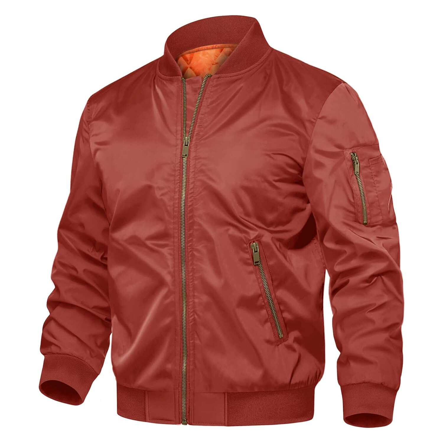 

Куртка-бомбер Tacvasen Full Zip Winter Warm Padded, оранжево-красный