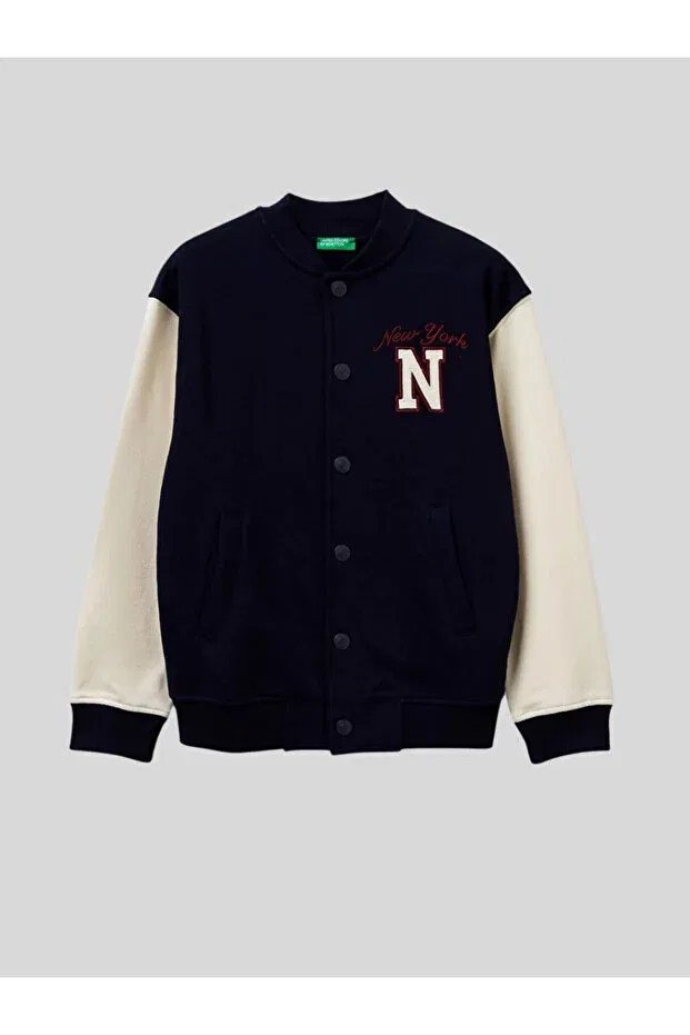 Детское пальто для мальчиков с длинным рукавом Benetton, Navy Blue