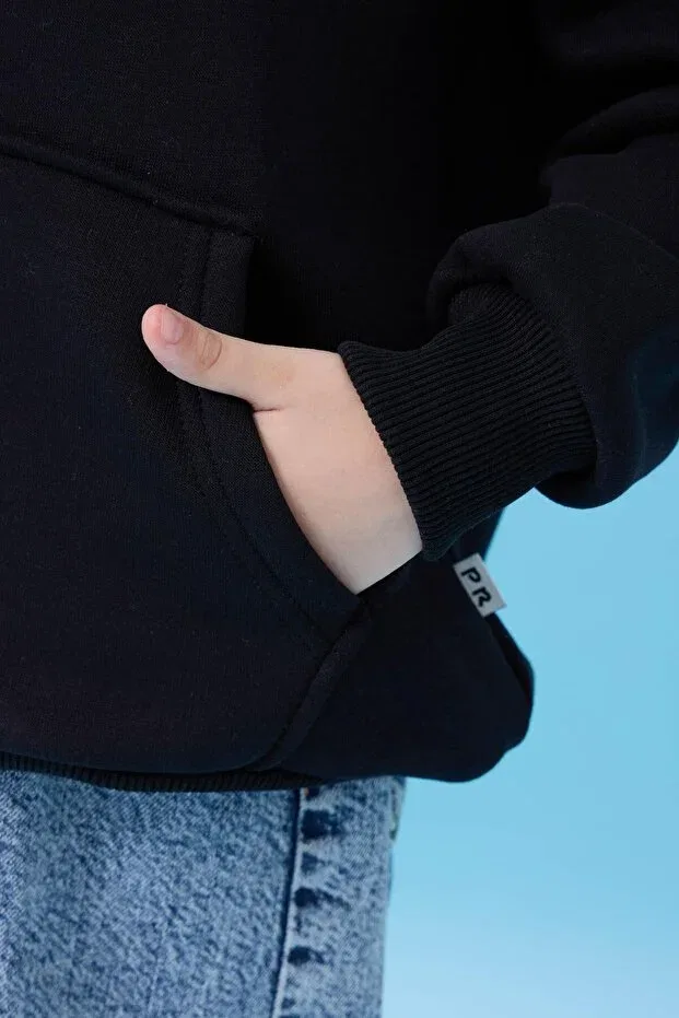 Детские свитшот для мальчиков с капюшоном Perendi, Black — фото 3