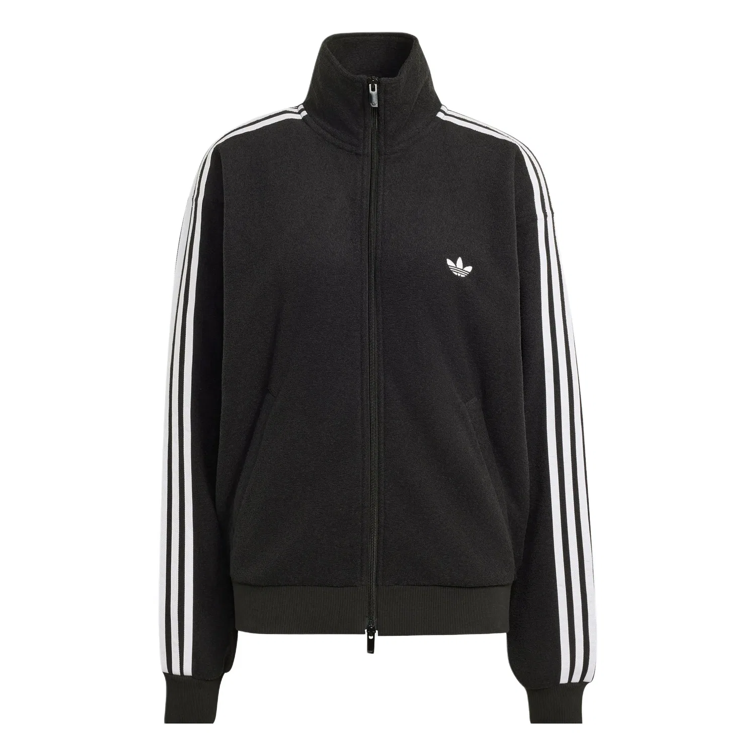 Женская куртка из букле с воротником-стойкой Adidas Originals, Black