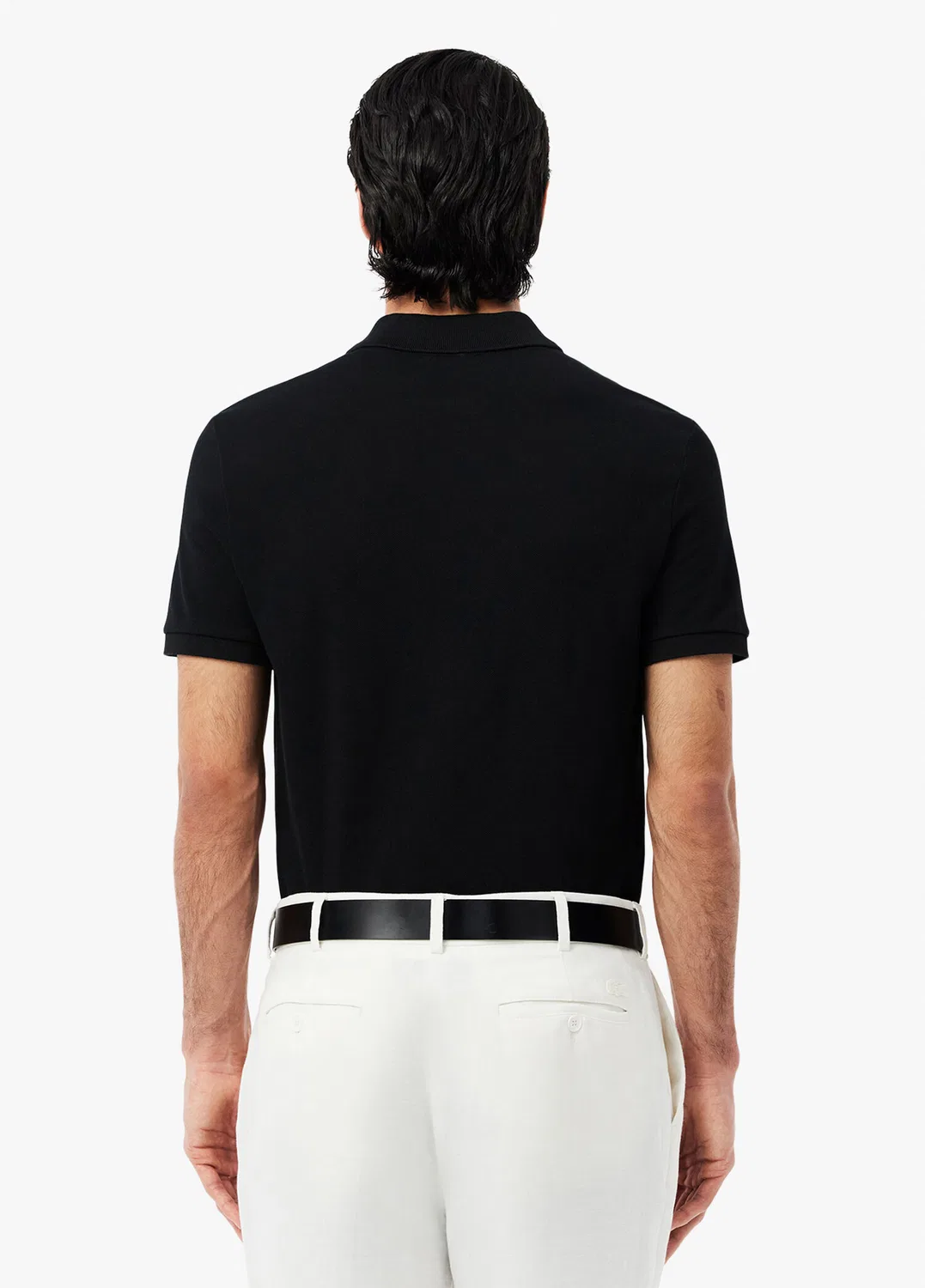 Поло Lacoste L.12.12 Slim Fit, черный — фото 3