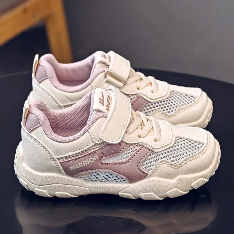 Детские кеды из текстиля и искусственной кожи Beige Gray WARRIOR — фото 4