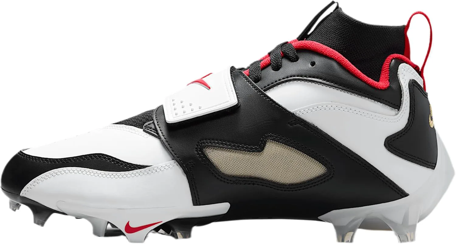 Футбольные бутсы Nike Diamond Turf 93 TD (HF5298-100, белый/черный/металлик золото/огненно-красный), белый/черный/металлик золотой/красный