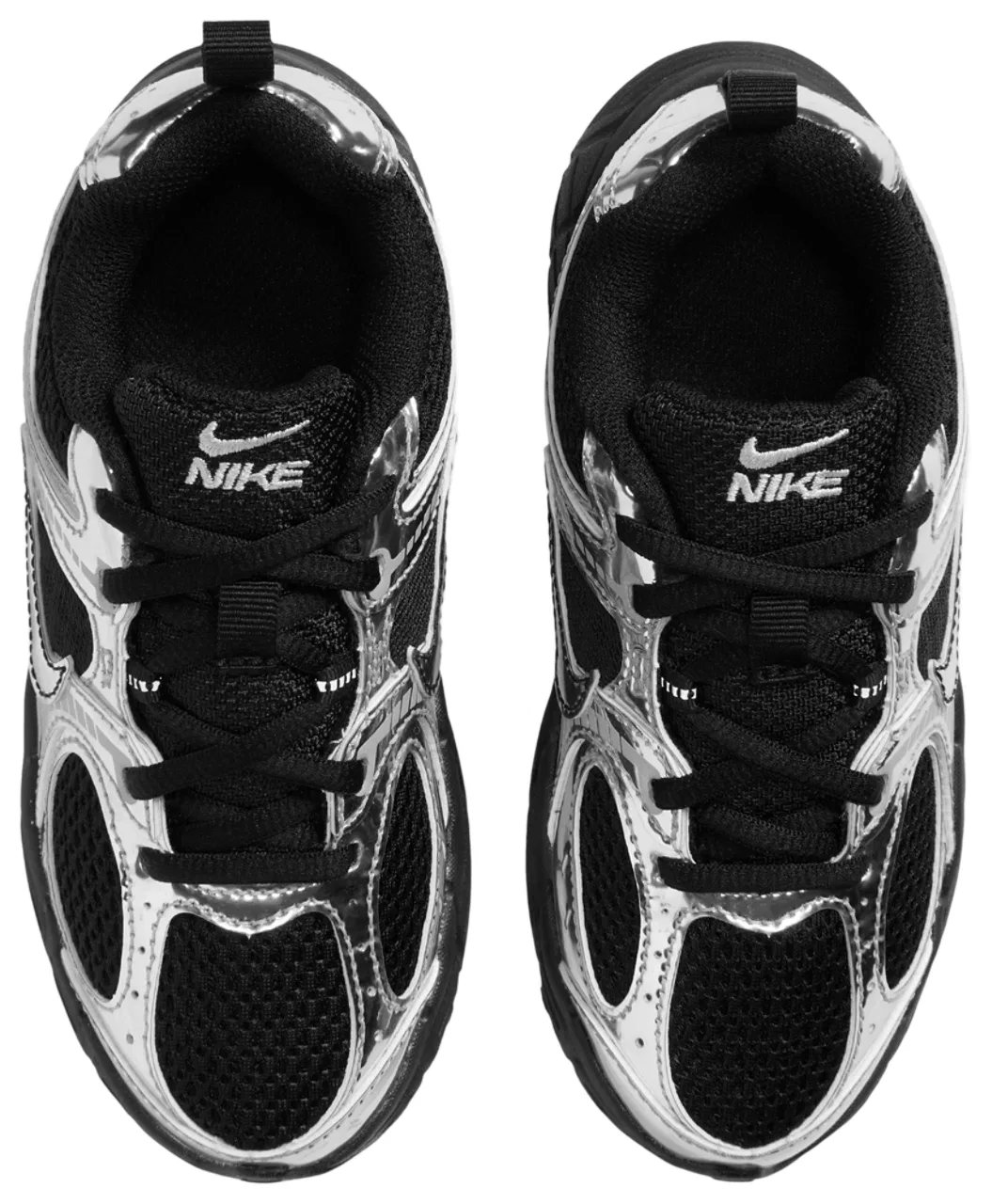 Детские кроссовки для мальчиков с дышащей сеткой Nike V5 RNR Shine, Black/Mtlc Silver — фото 4