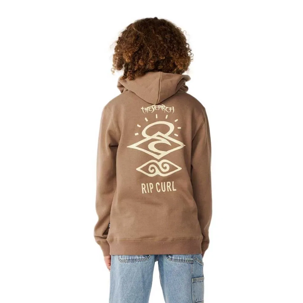 Детское худи для мальчиков с принтом Search Icon Rip curl, Brown — фото 2