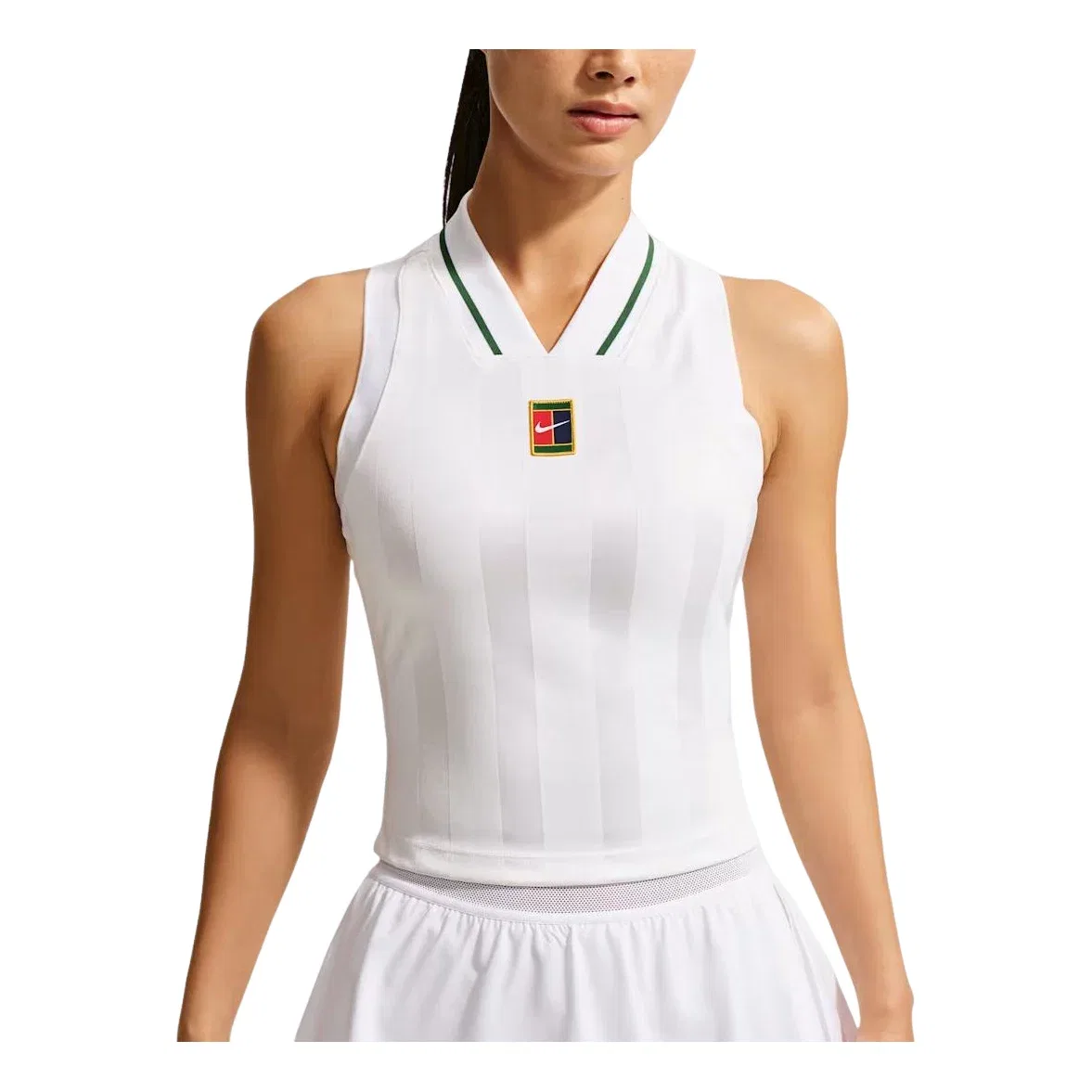 Женский топ без рукавов Dri-FIT Nike Court Slam, Белый
