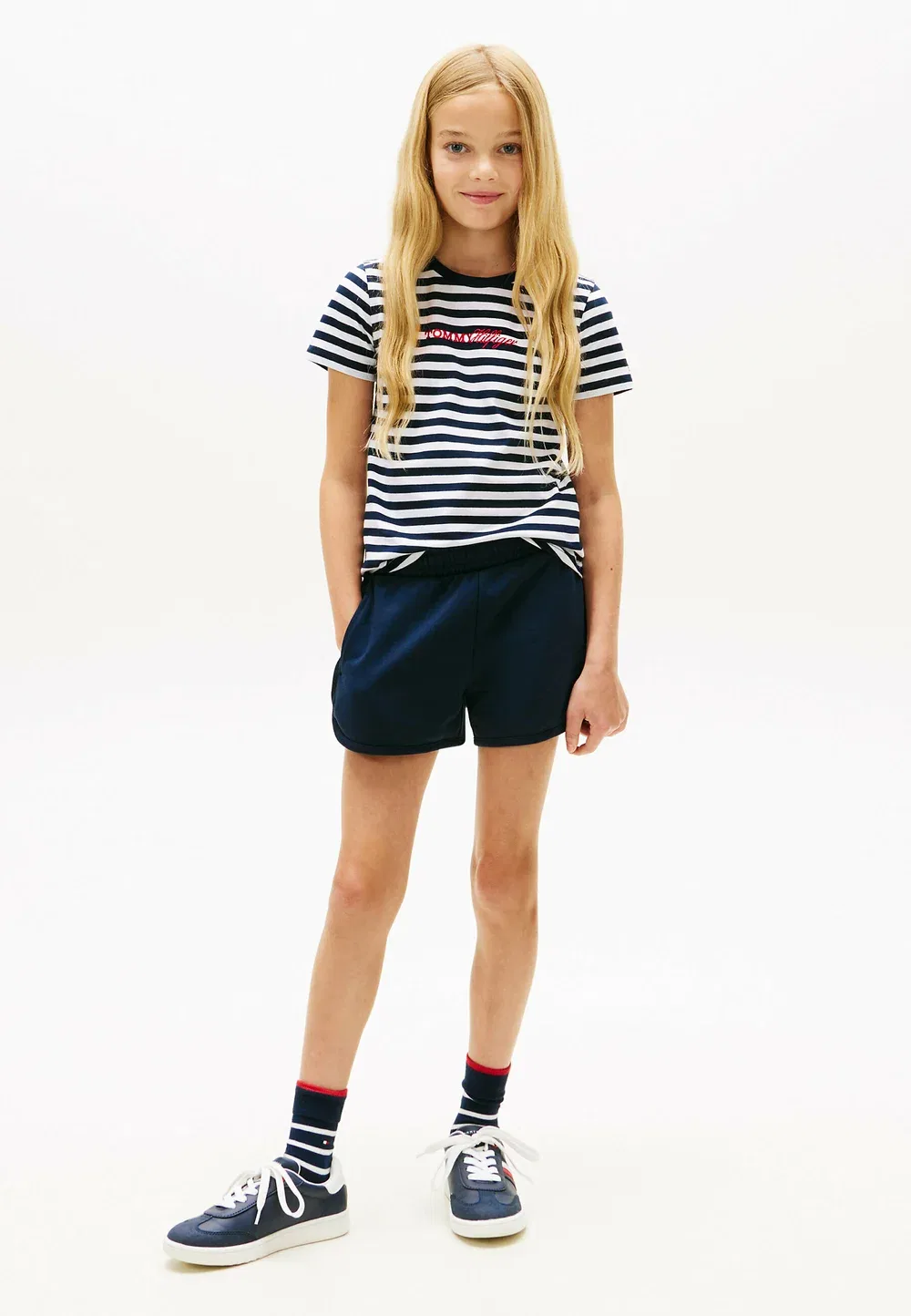 Комплект из футболки и шорт с блестящим логотипом Tommy Hilfiger, Dark Blue