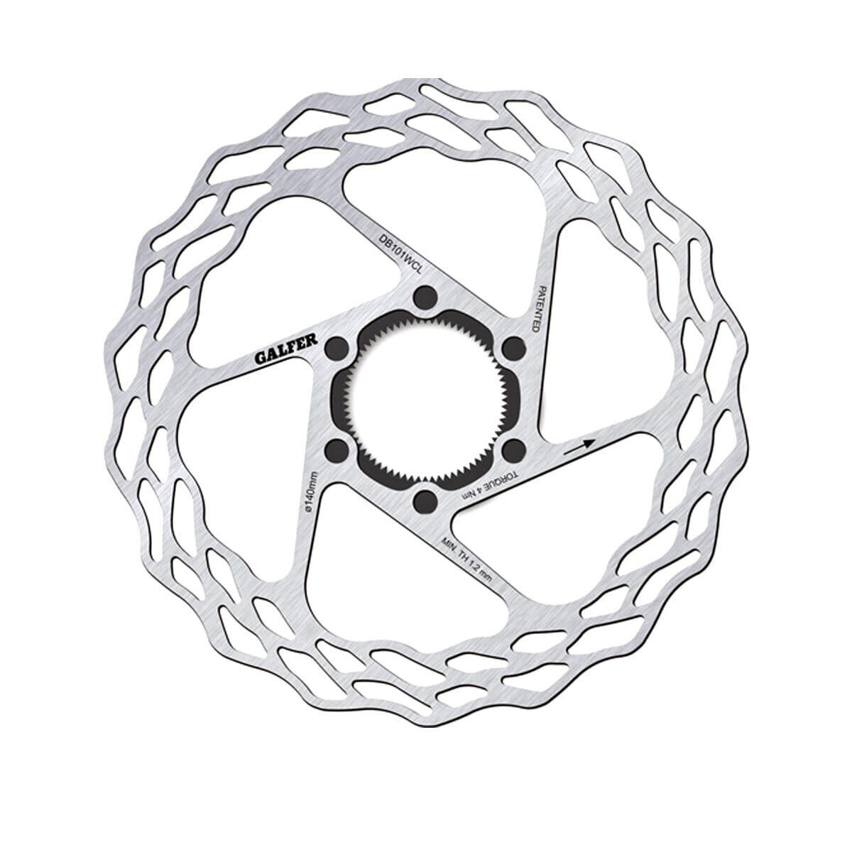 

Тормозной диск Wave Fixed Road Centerlock GALFER BIKE, серебро
