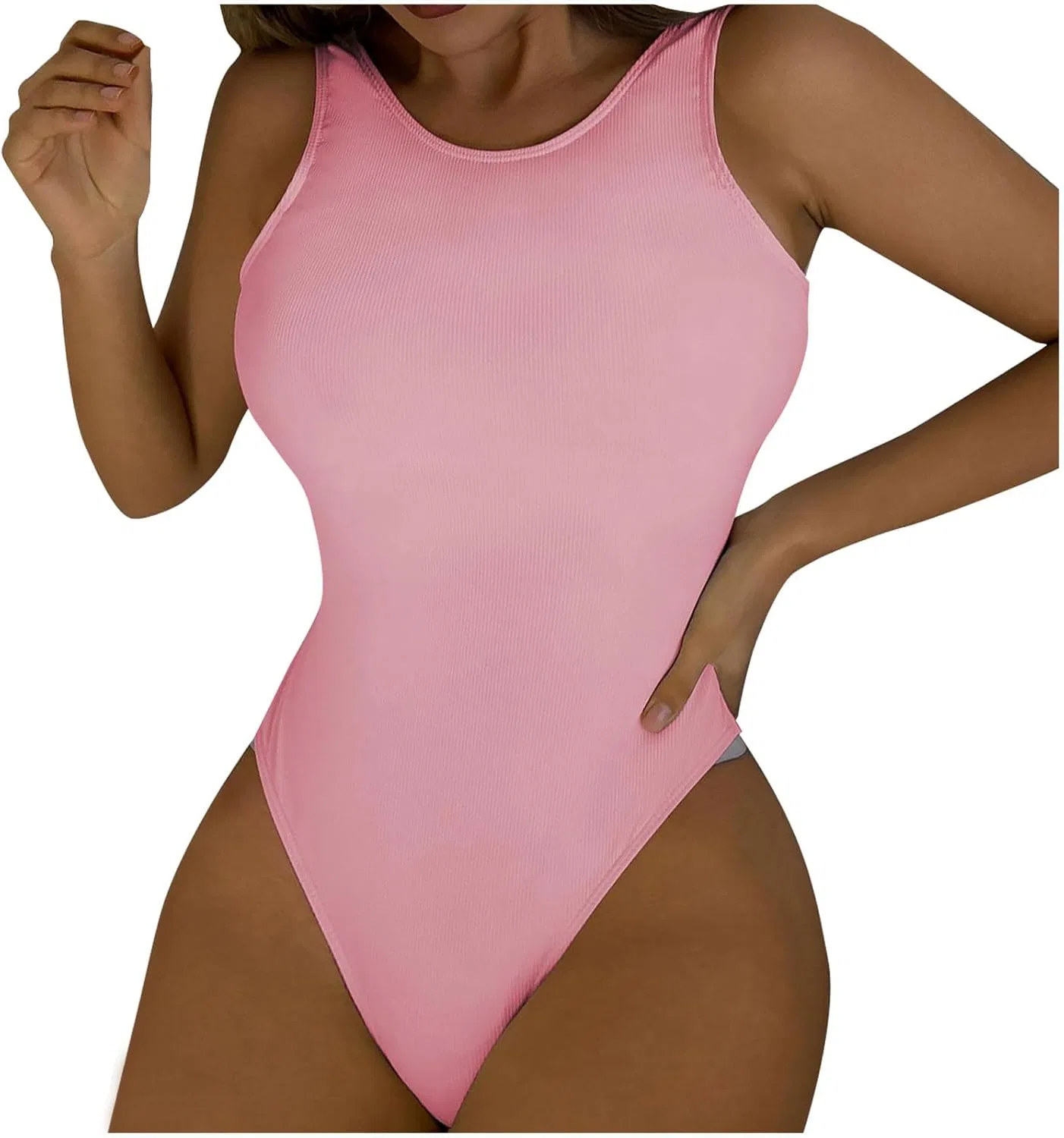 Женский слитный купальник с утягивающим животом Athletic Swimsuit, Pink