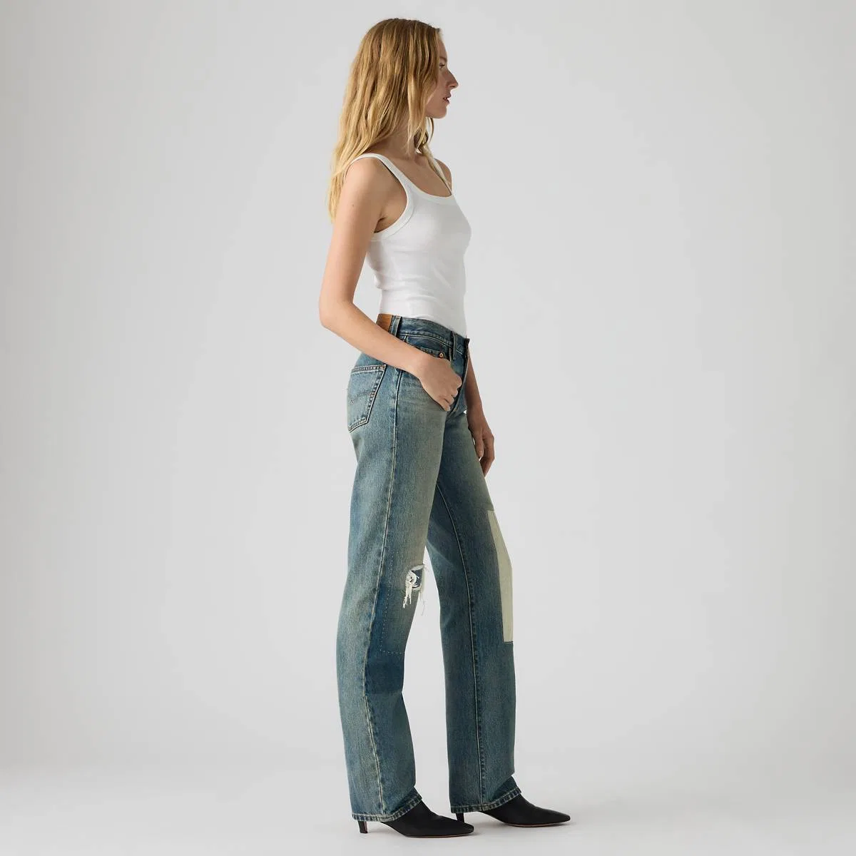 женские джинсы 501 90-х годов Levi's, Craft Of Love - Medium Wash — фото 4