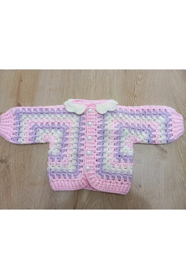 Детский кардиган для девочек без рукавов Numistore, Pink Cream Lilac