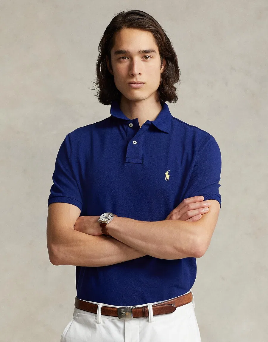 Рубашка Polo Ralph Lauren ультрамаринового синего цвета — фото 3