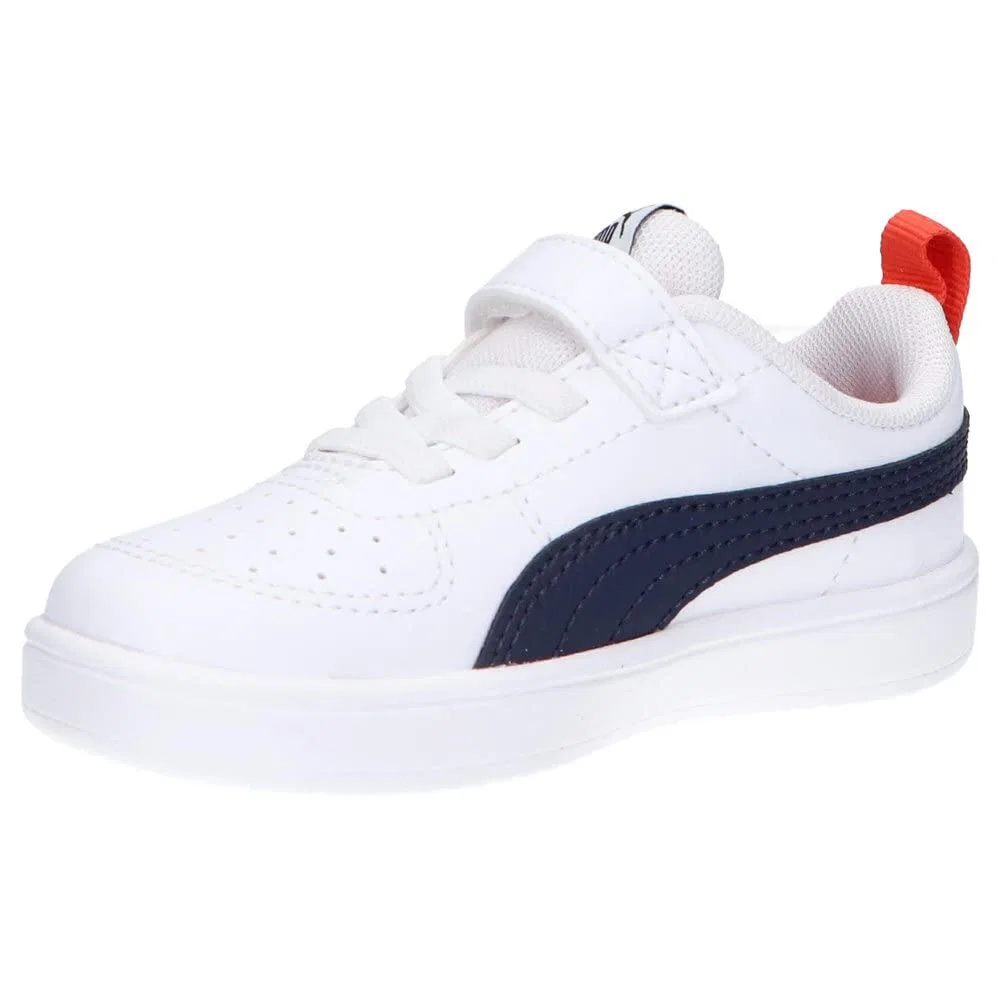 Детские кроссовки с закрытым носком PUMA Rickie AC PS Unisex, White Blue PUMA White Peacoat — фото 3