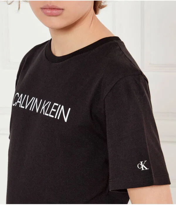 Детская футболка с круглым вырезом Institutional Calvin Klein Jeans, черный — фото 4