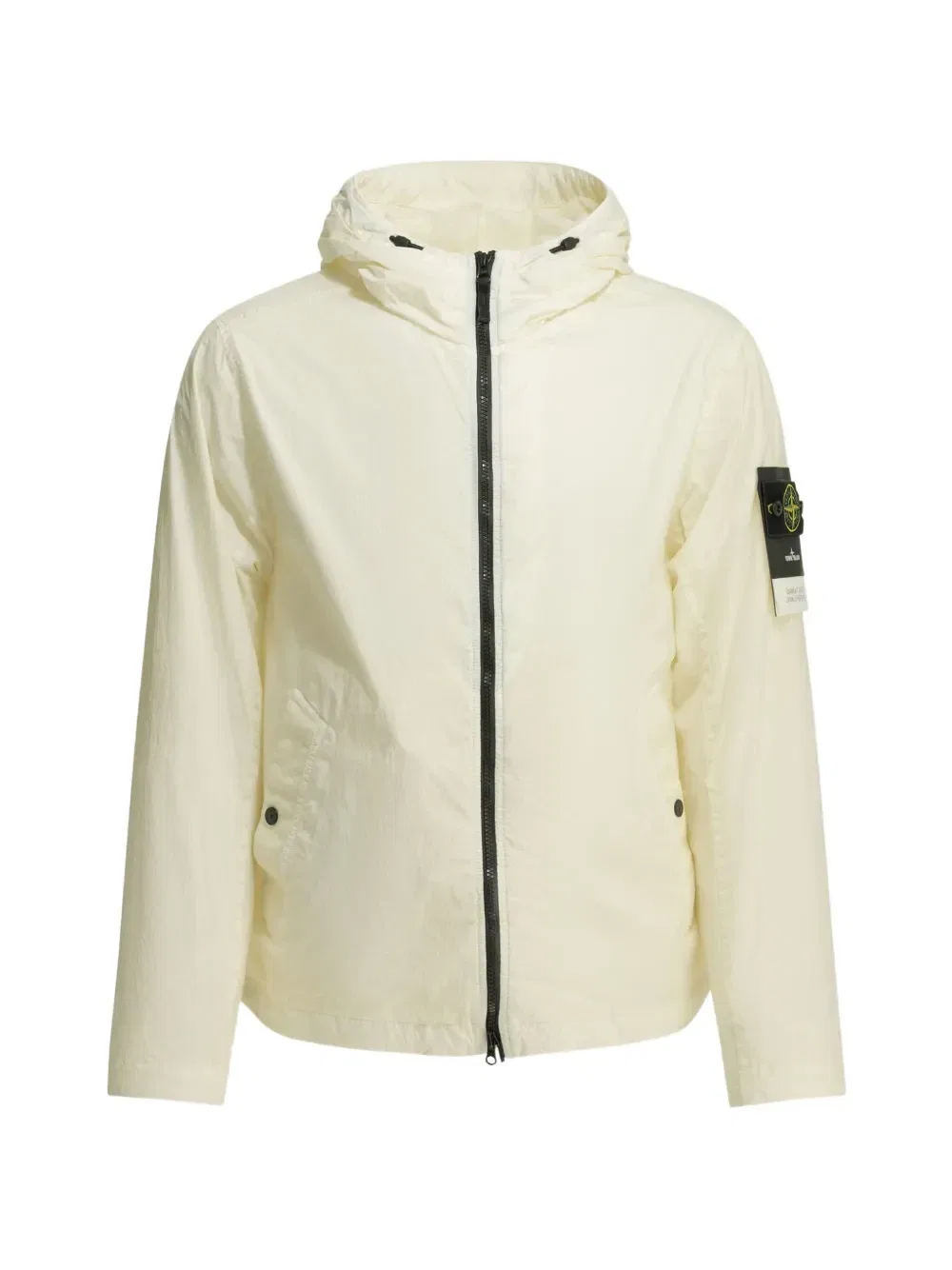 Пальто с капюшоном, украшенное мотивом компаса Stone Island, бежевый