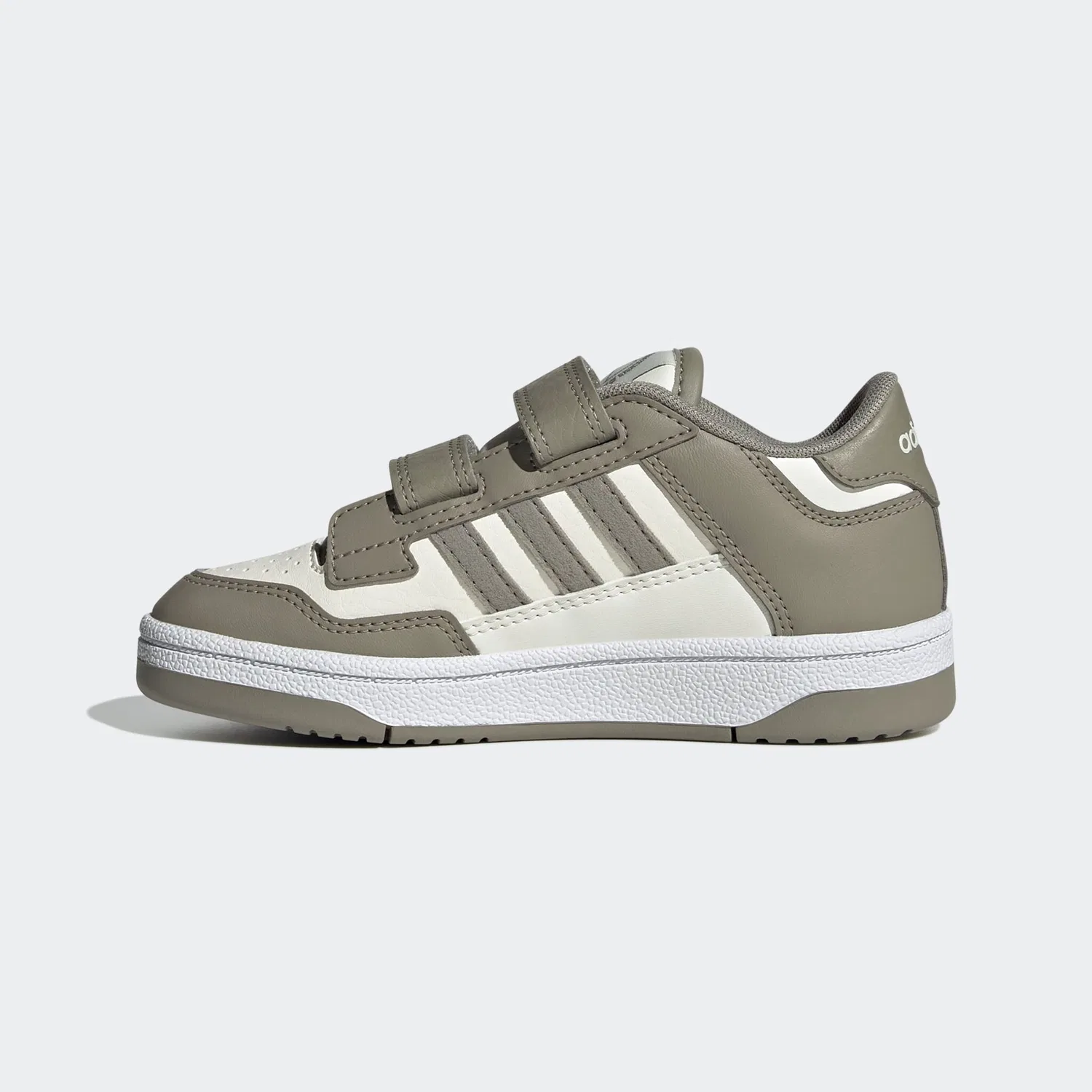 Детские кроссовки с ремешками на липучке Adidas Sportswear, Silver Pebble/Cloud White — фото 3