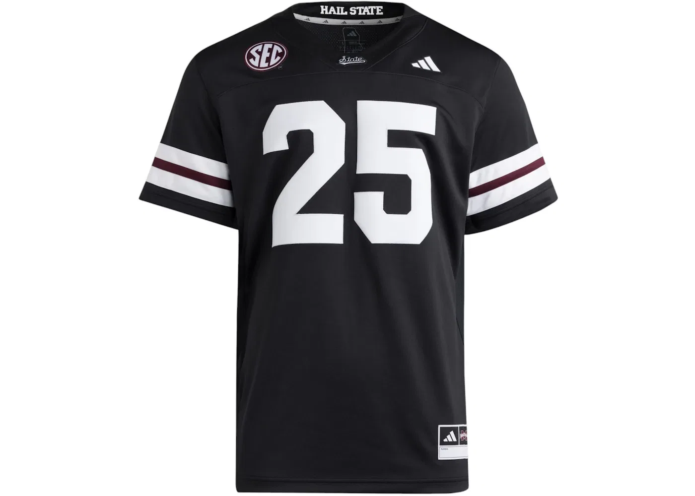 Мужская футбольная джерси Adidas, Mississippi State Black
