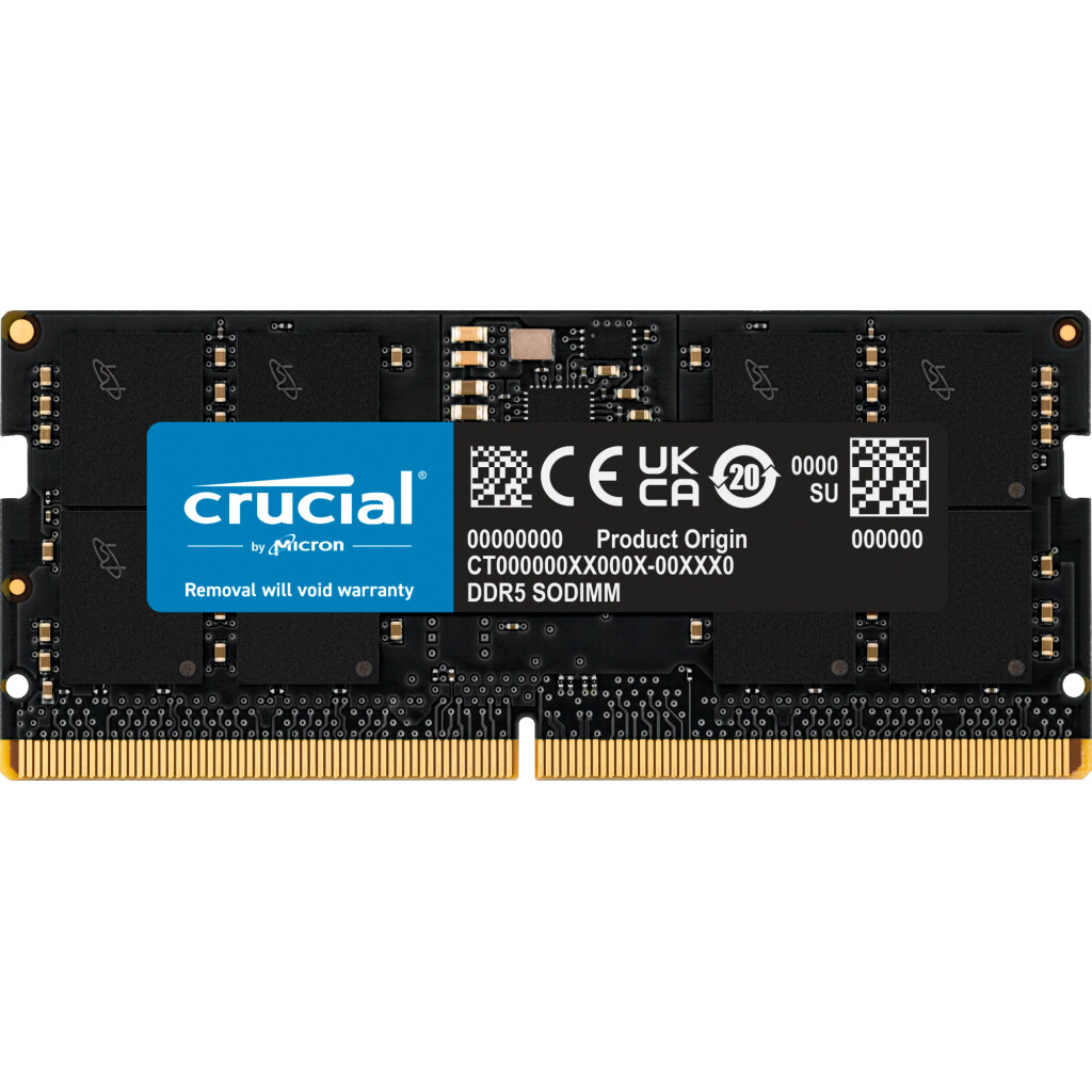 

Модуль памяти Crucial 16 Гб, 4800 МГц, DDR5, CT16G48C40S5, черный