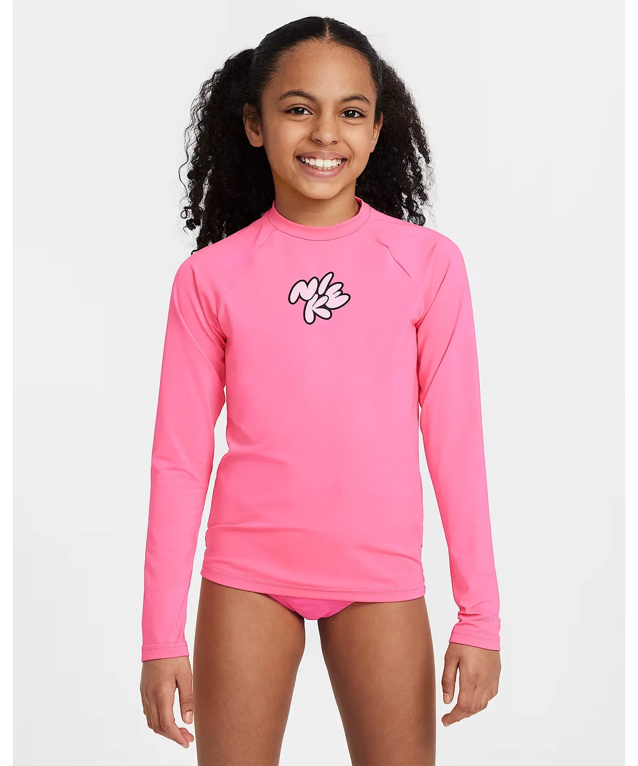 Детский рашгард с принтом Bubble Nike с длинным рукавомNIKE, Pink