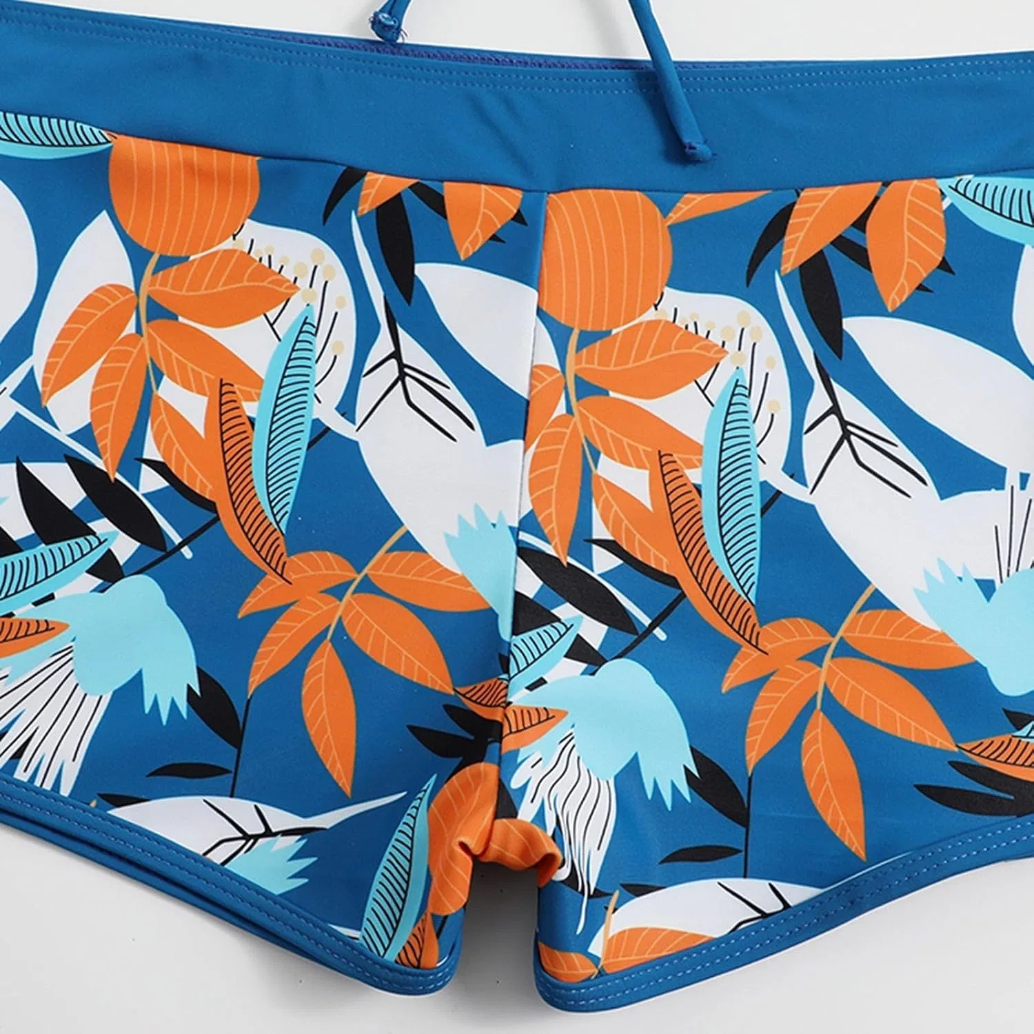 Женский бикини-сет с принтом Halter Tie, Blue — фото 4