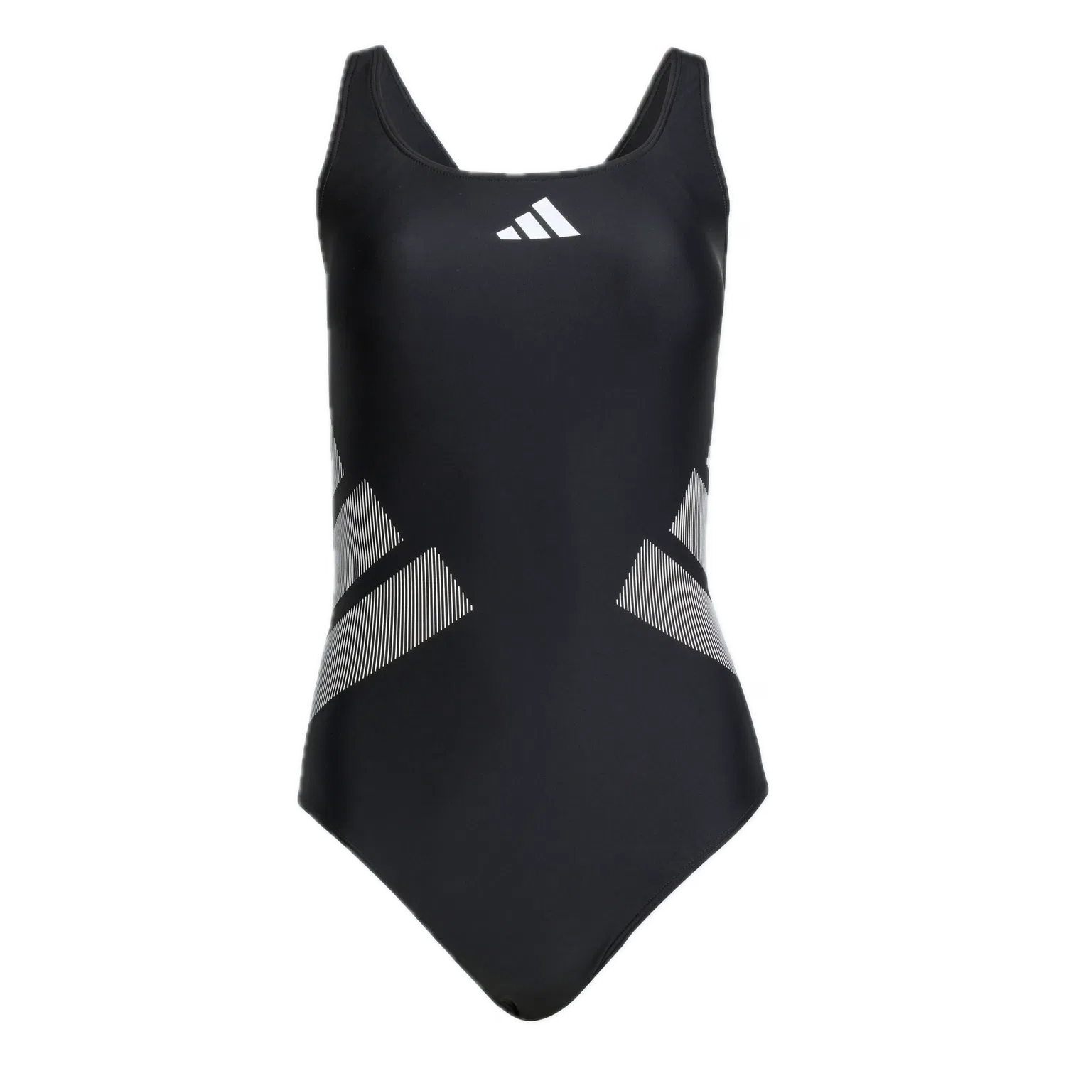 Женский приталенный купальник с логотипом Adidas, черный