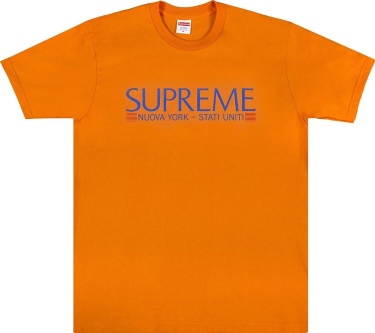 

Футболка Supreme Nuova York Tee 'Orange', оранжевый