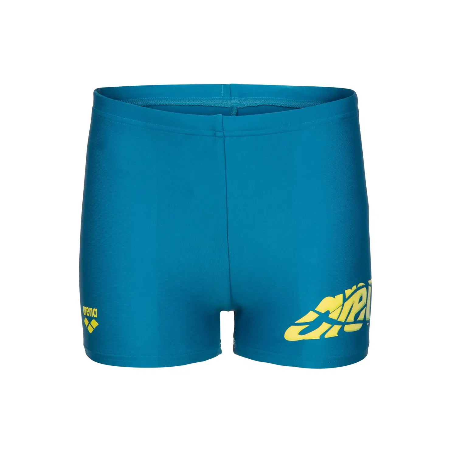 Детские плавки для мальчиков с принтом Arena B Lettering Swim Short, Dunkelblau / Gelb