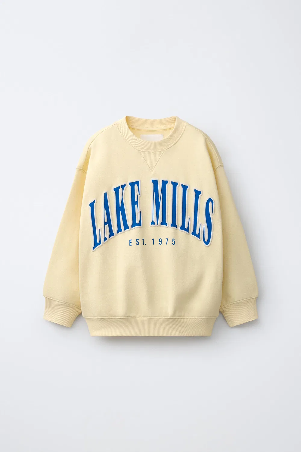 Толстовка с рельефным текстом ZARA, Yellow