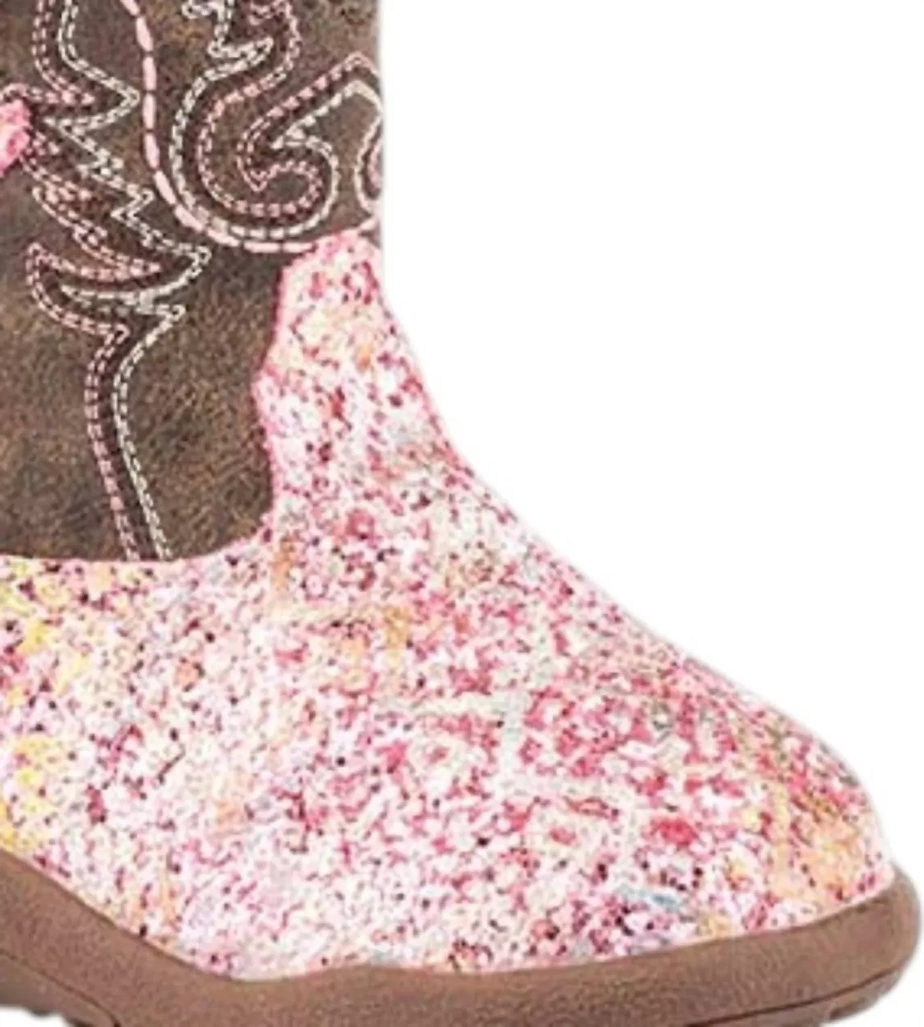 Детские ботинки для девочек с блестящим дизайном Aztec Glitter Roper, розовый — фото 3