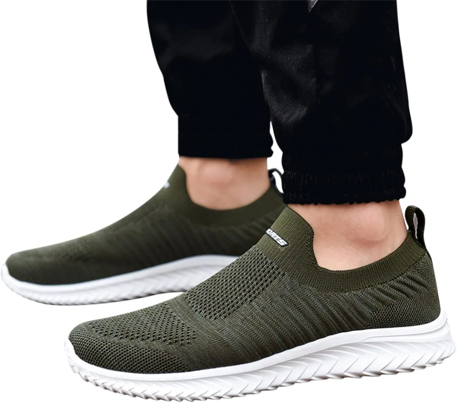 Мужские модные летние кроссовки Lite Adapt из сетчатой ​​ткани, дышащие, легкие, удобные, повседневные, на плоской подошве Generisch, Army Green — фото 2