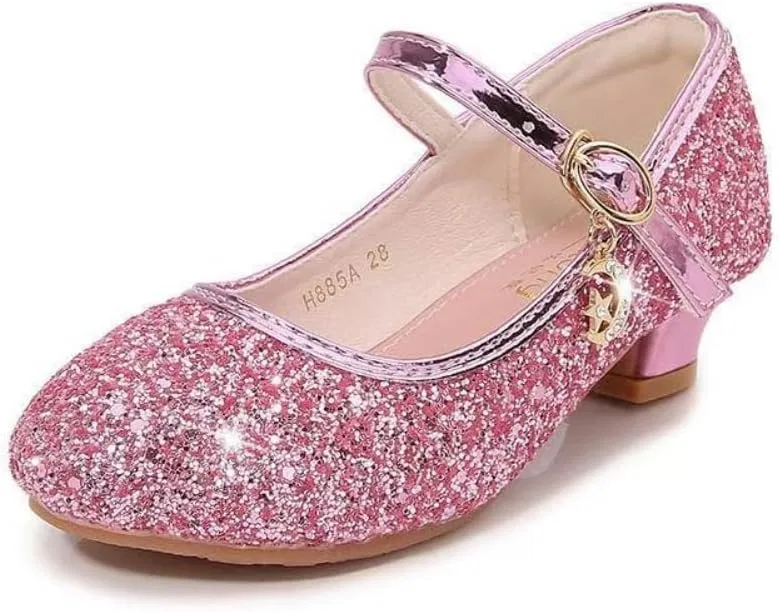 Детские туфли для девочек с блестками Mary Jane JGKDTX, Pink