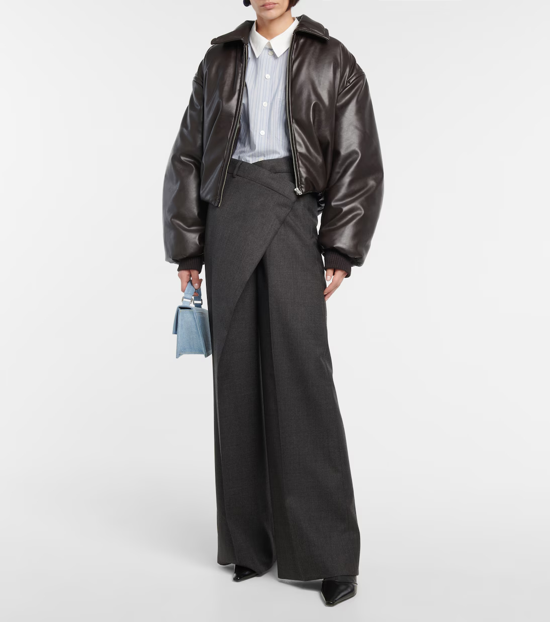 Куртка Acne Studios Padded Down Bomber, коричневый — фото 2