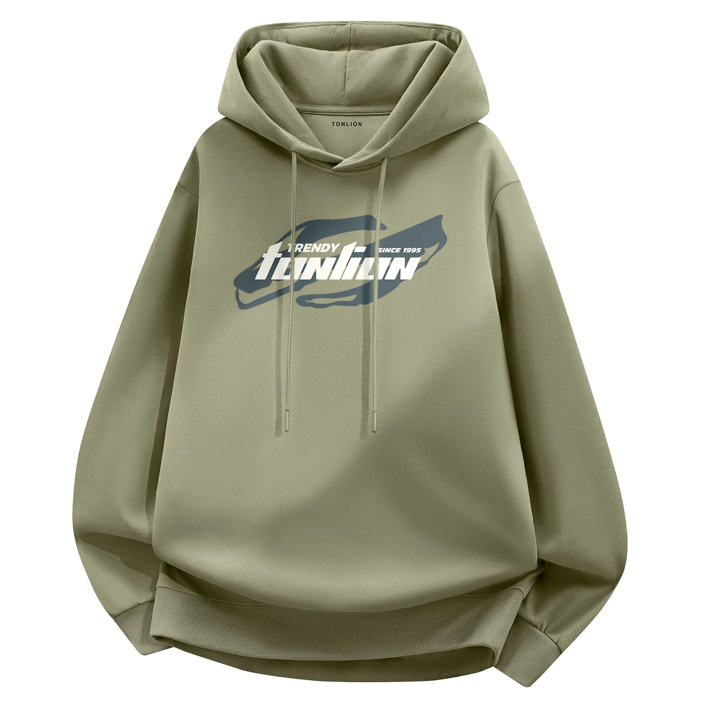 Детский худи с капюшоном хлопковый Tonlion, Цвет: Khaki (Tb Fluid Dark Green) — фото 3