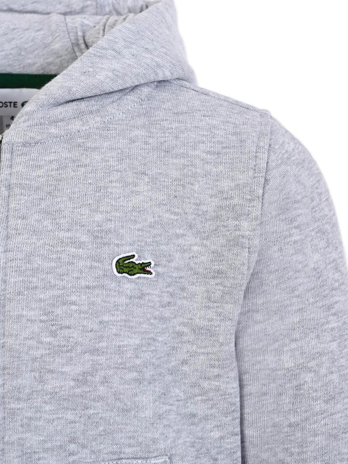 Толстовка с капюшоном на молнии Lacoste, серый — фото 2