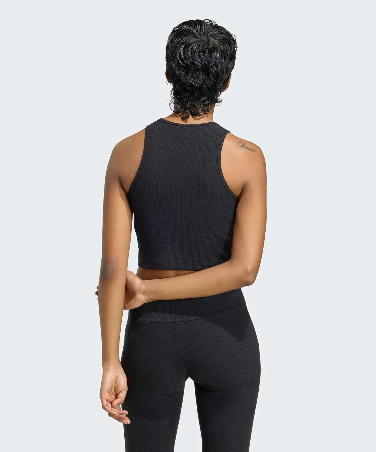 Женский топ без рукавов Essential Rib Tank Top Adidas Originals, Black — фото 2