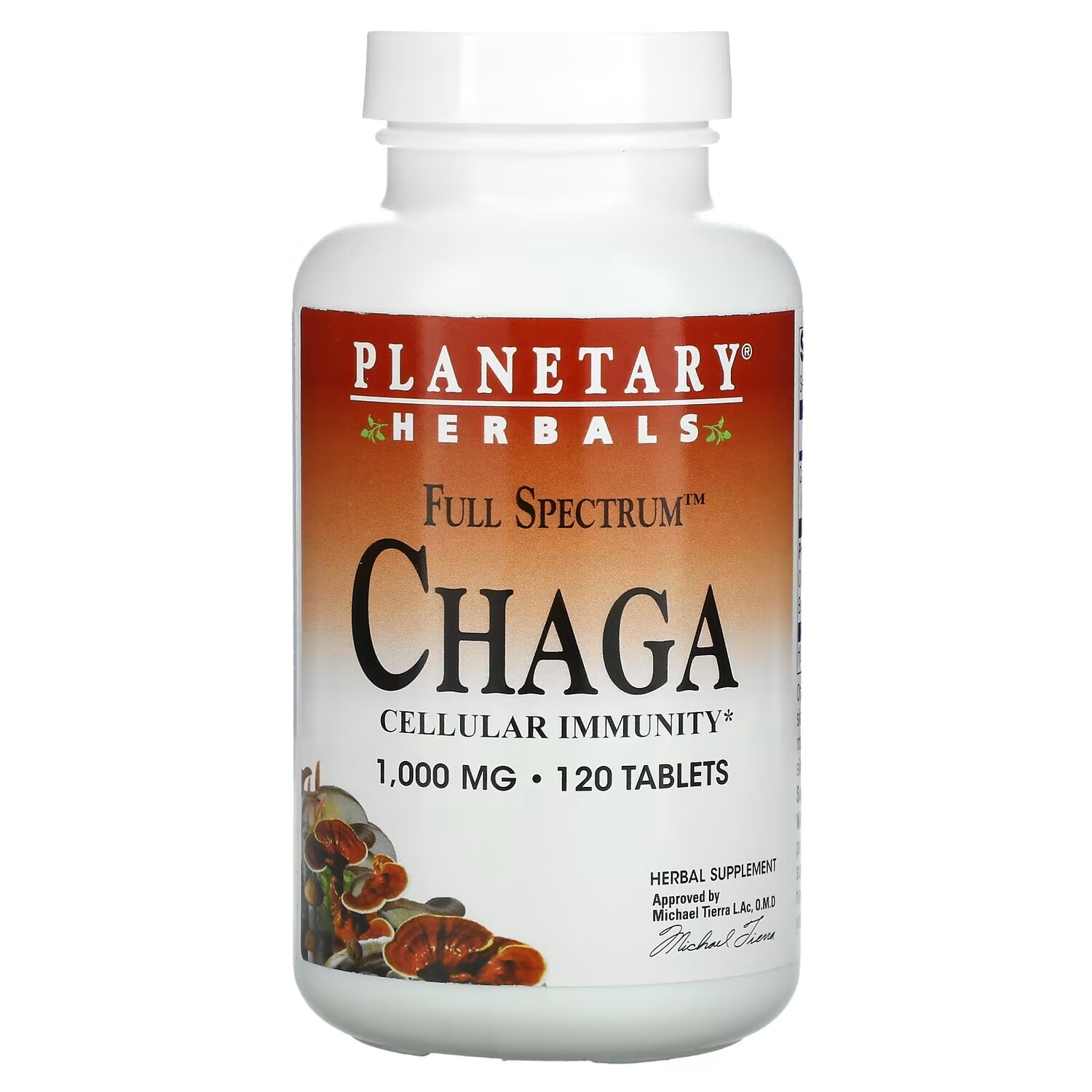 

Planetary Herbals чага полного спектра 1000 мг, 120 таблеток