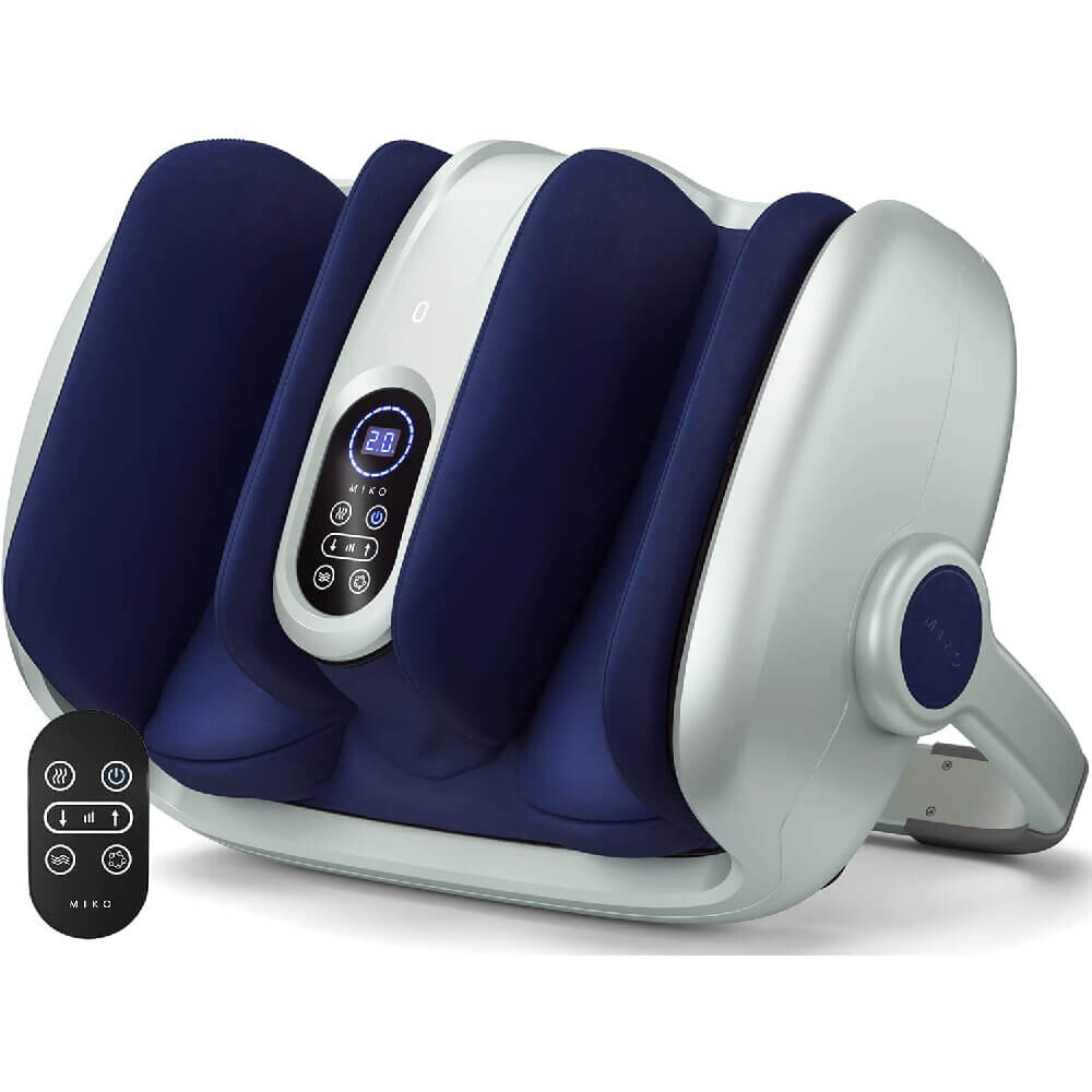 Массажер для ног Miko Shiatsu Foot Machine, серый/синий