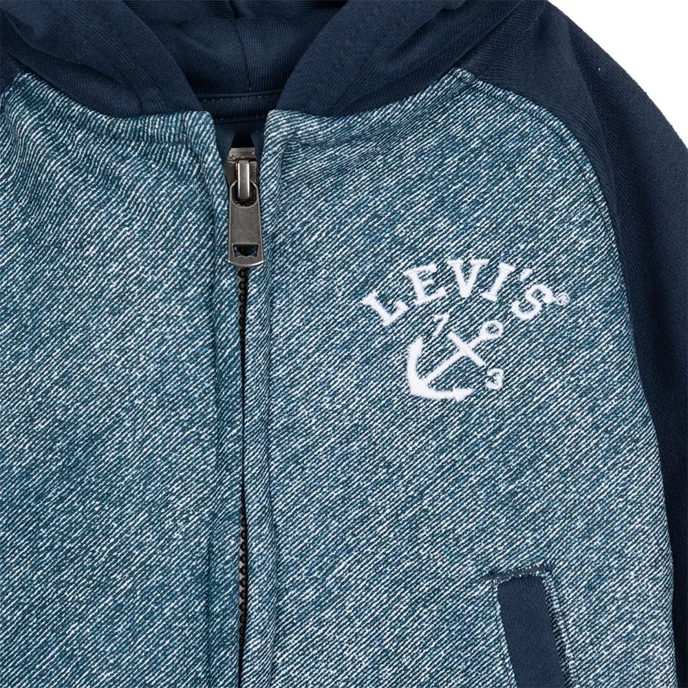 Детский свитшот для мальчиков с принтом Trompe Loeil Denim Levi's, Blue — фото 3