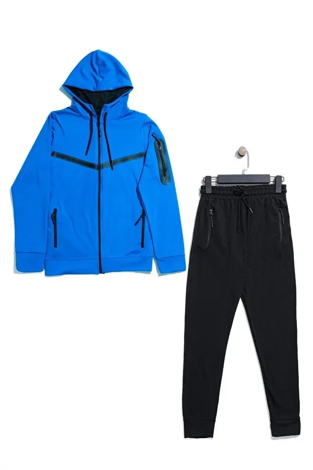 Детский спортивный костюм с капюшоном из дайвинга Pina Kids, Blue — фото 3